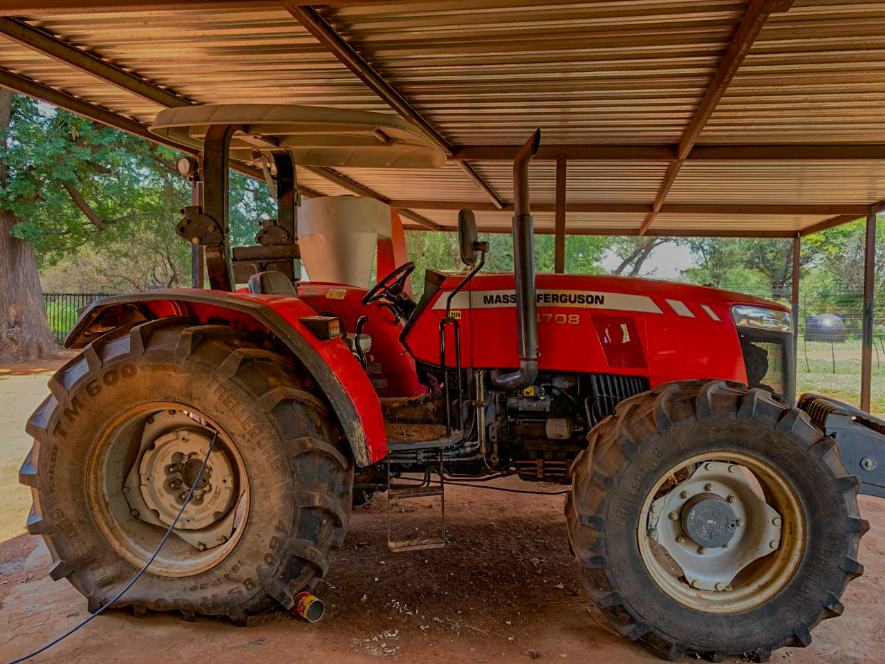 Tractor on farm
